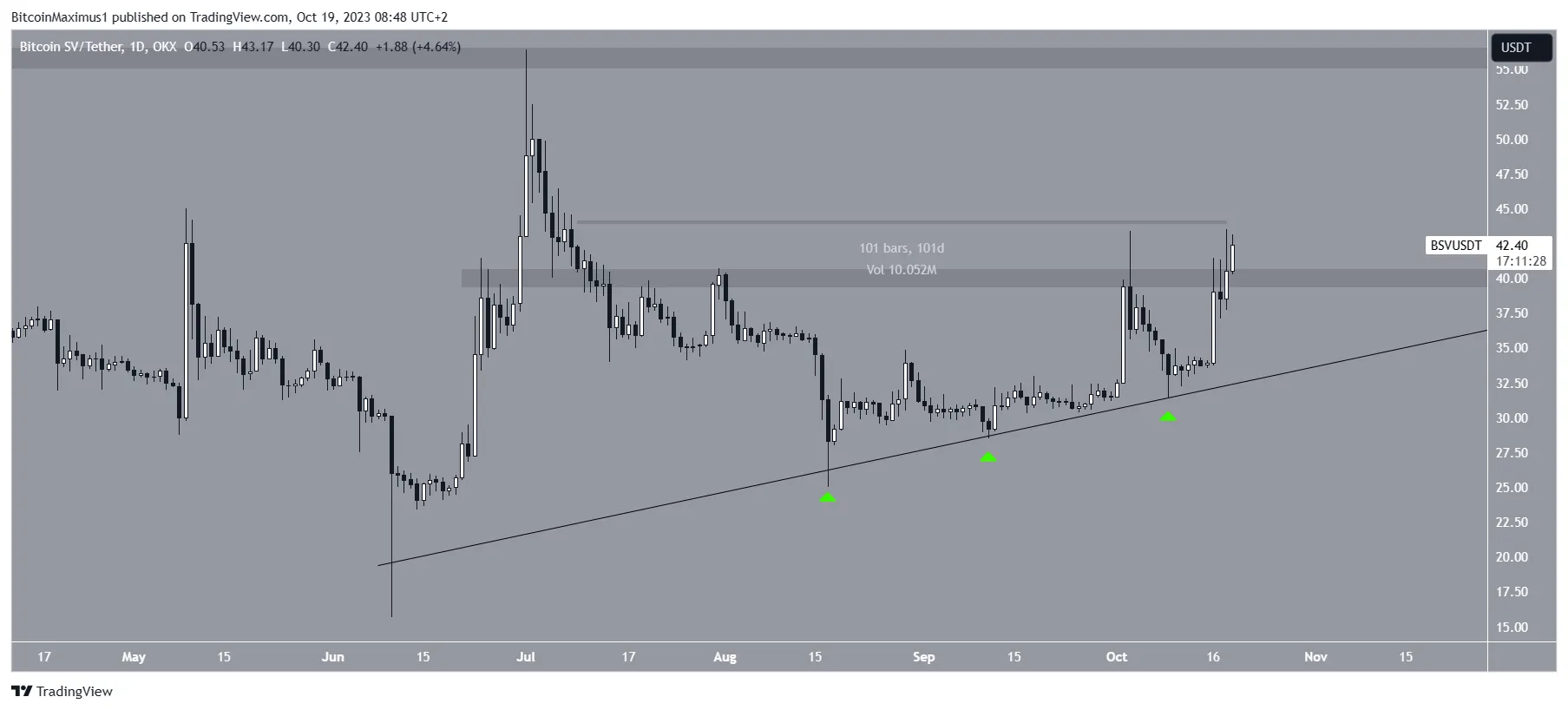 Bitcoin SV Price Movement