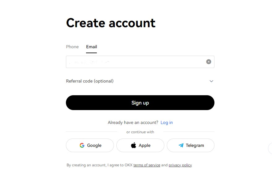 sign up to okx to buy cspr
