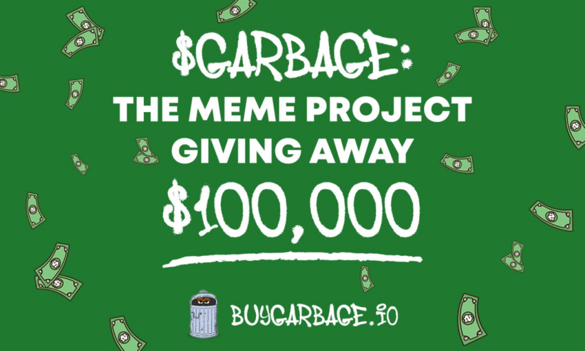 Meme Coin Project Garbage Aims to Launch a $100,000 Giveaway