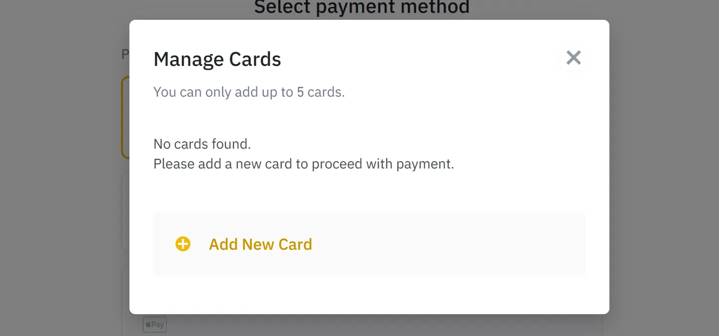 Manage cards