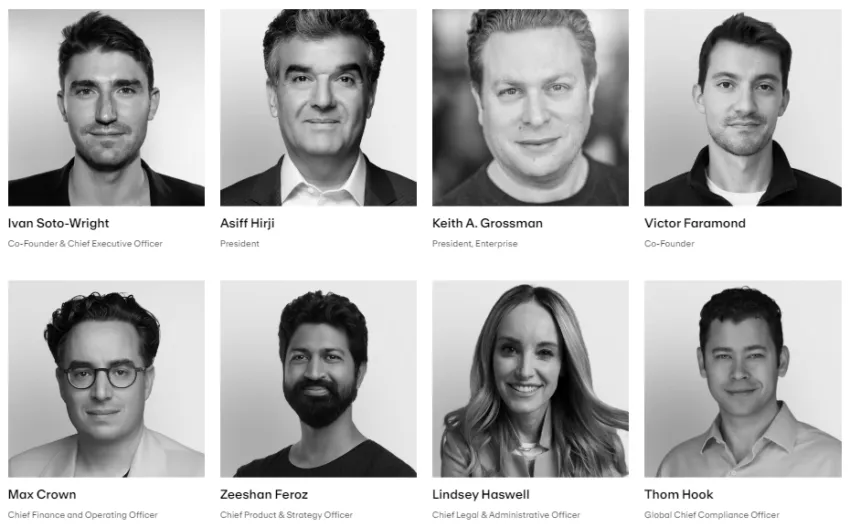 MoonPay team: MoonPay people portraits black and white