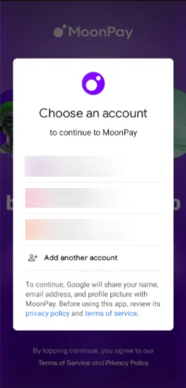 sign up step 2
