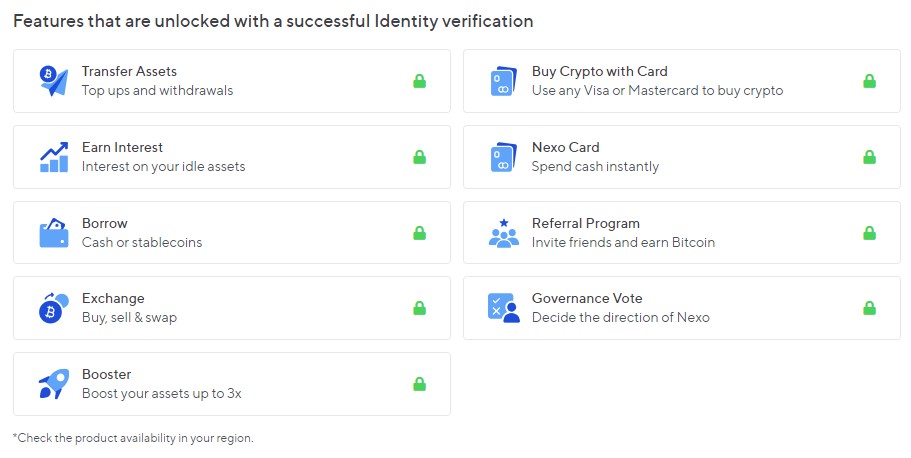 nexo features