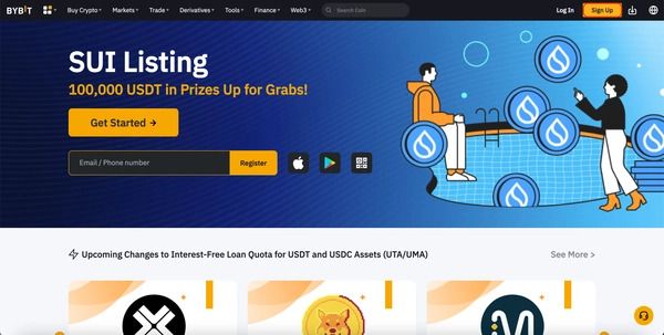 Bybit website SUI listing get started people crypto 