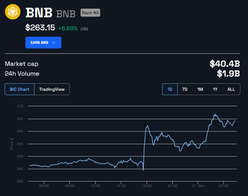 BNB/USD 1 day. Source: BeInCrypto 