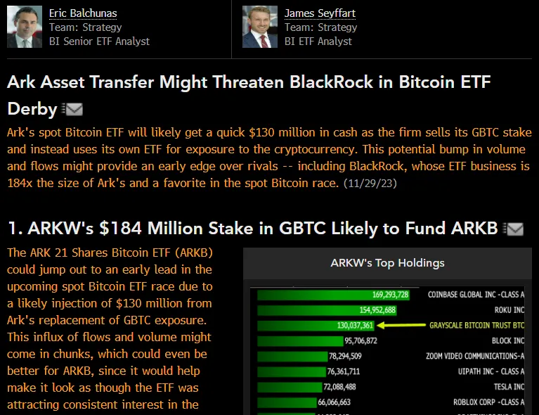 Screenshot of Ark predictions. Source: X/@EricBalchunas