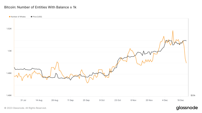 Entities With a Balance of 1,000 BTC or More
