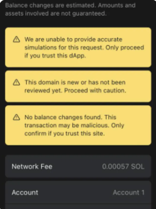 Malcious Transaction Screenshot. Source: BlockAid