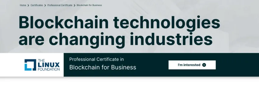 Blockchain for business: Edx.org
