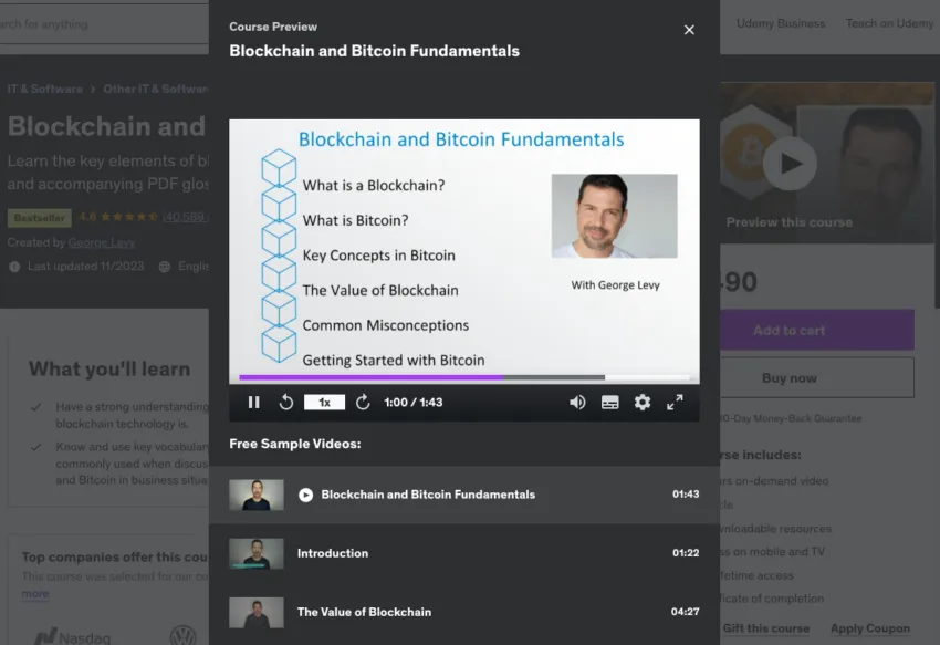 blockchain and bitcoin fundamentals udemy