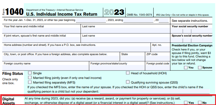 Updated 1040 US IRS Tax Return Form. Source: IRS