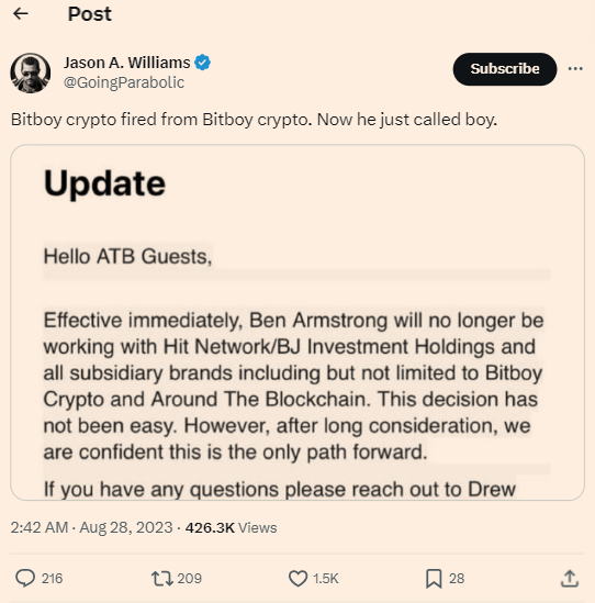 bitboy crypto fired