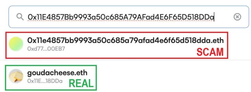 Crypto Scammers Impersonate Hayden Adams Address