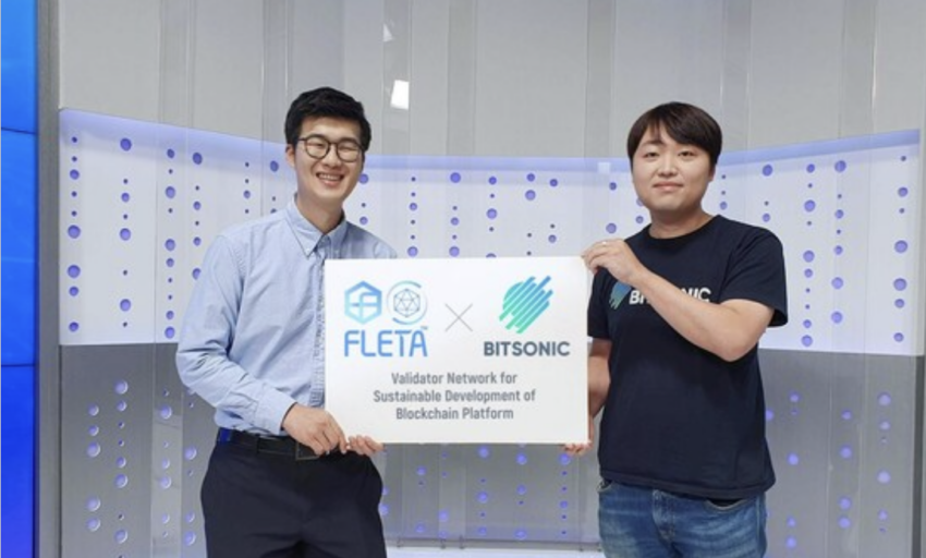 Paul Park, CEO of FLETA (Left) and Jinwook Shin, CEO at Bitsonic (Right). Source: PR Newswire