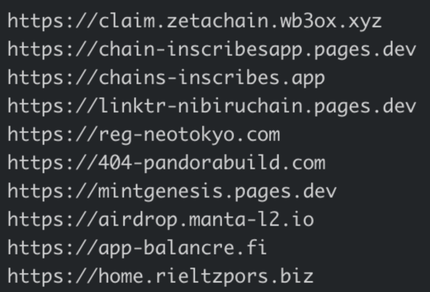 Links to Malicious Smart Contracts. Source: BlockAid