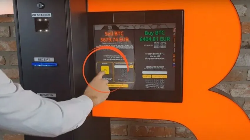 How to buy from Bitcoin ATM step 1
