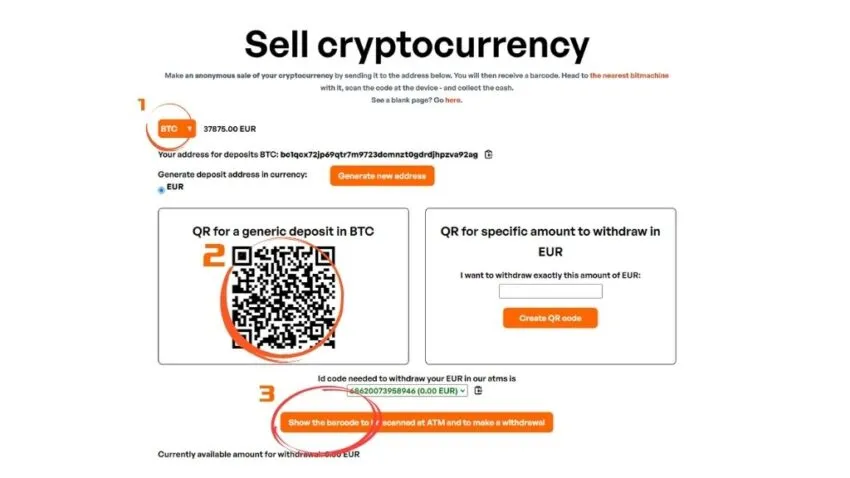 How to buy from Bitcoin ATM step 6