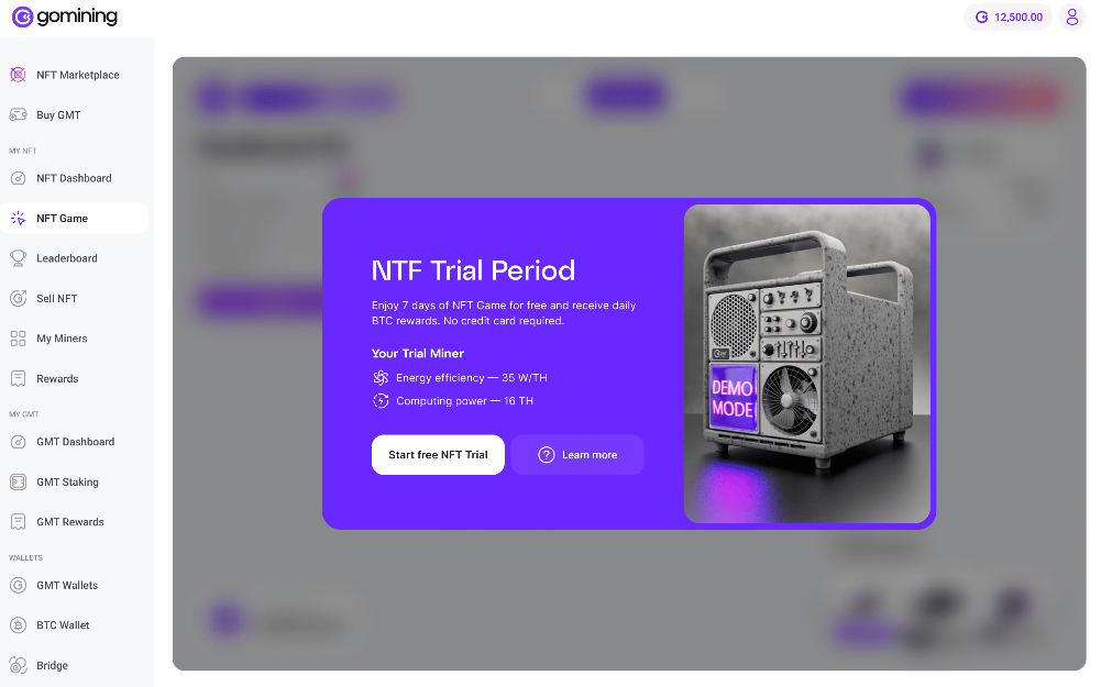 nft trial period