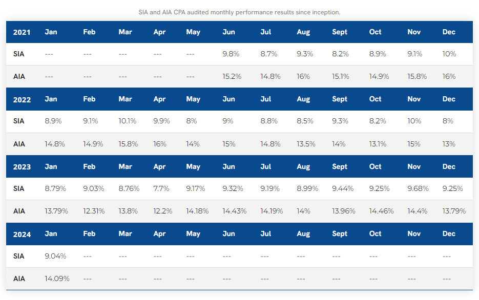 Monthly performance: GSD Capital