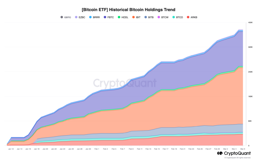 Bitcoin Holdings by ETFs