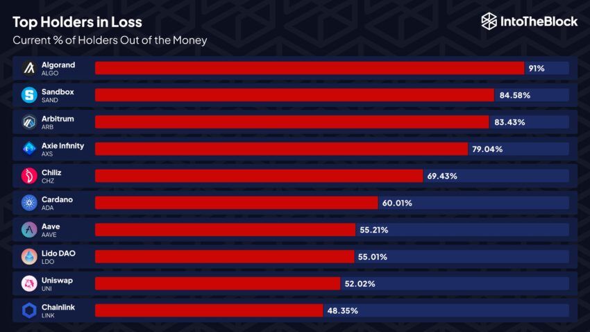 Top Altcoin Holders in Loss