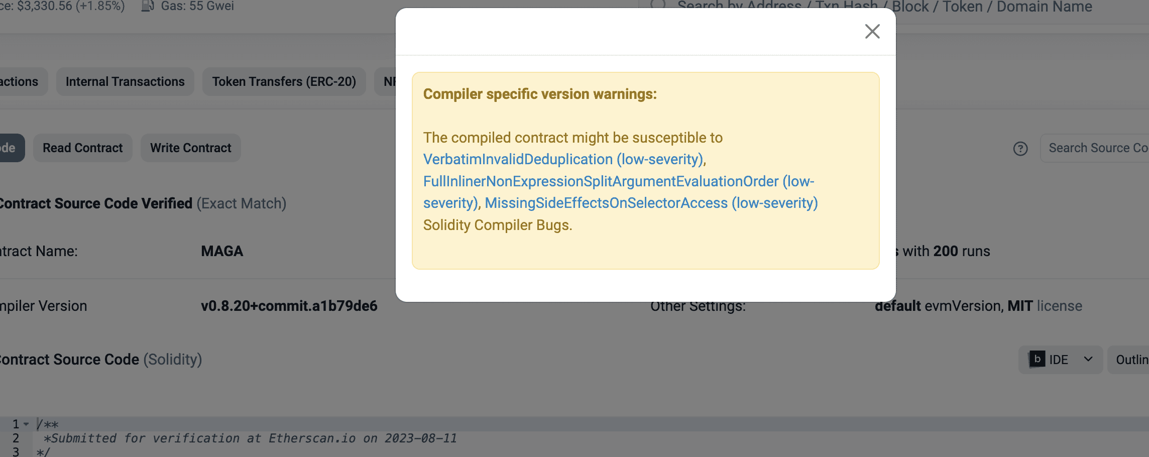 
How to vet scam projects using smart contract health? Etherscan