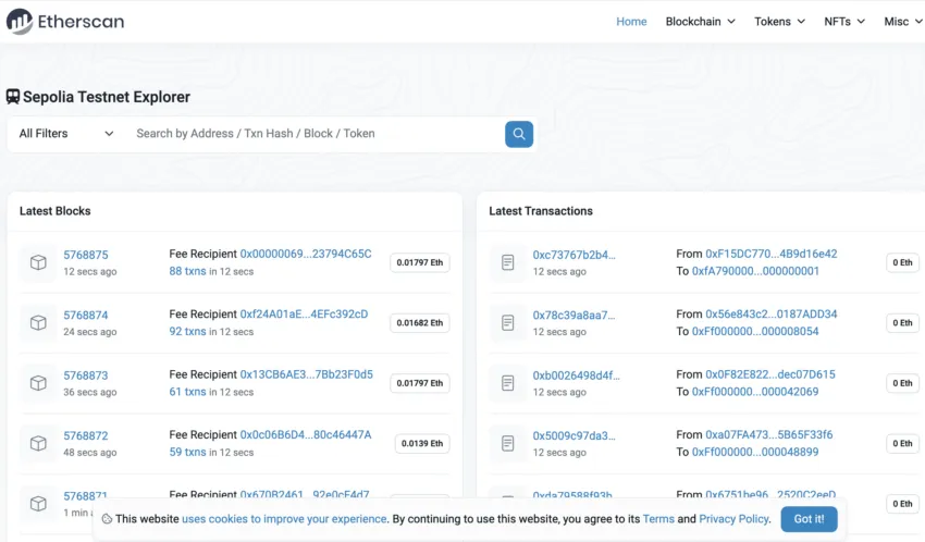 Sepoia faucet tracking like Rinkeby faucet