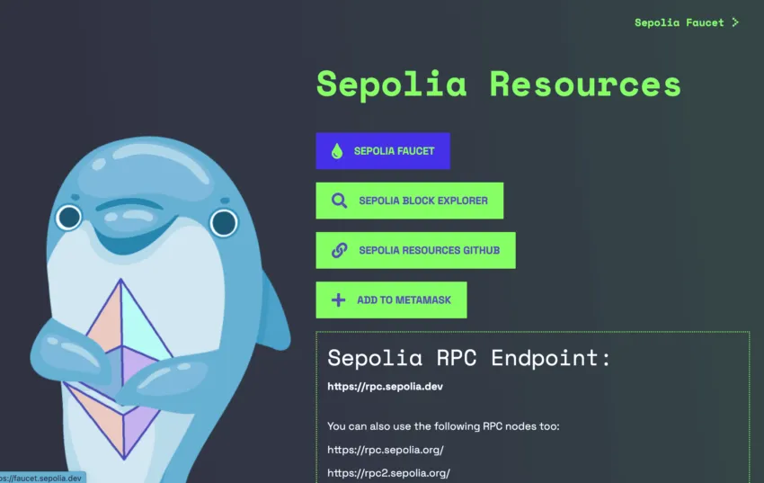 Active Ethereum testnet: Sepolia