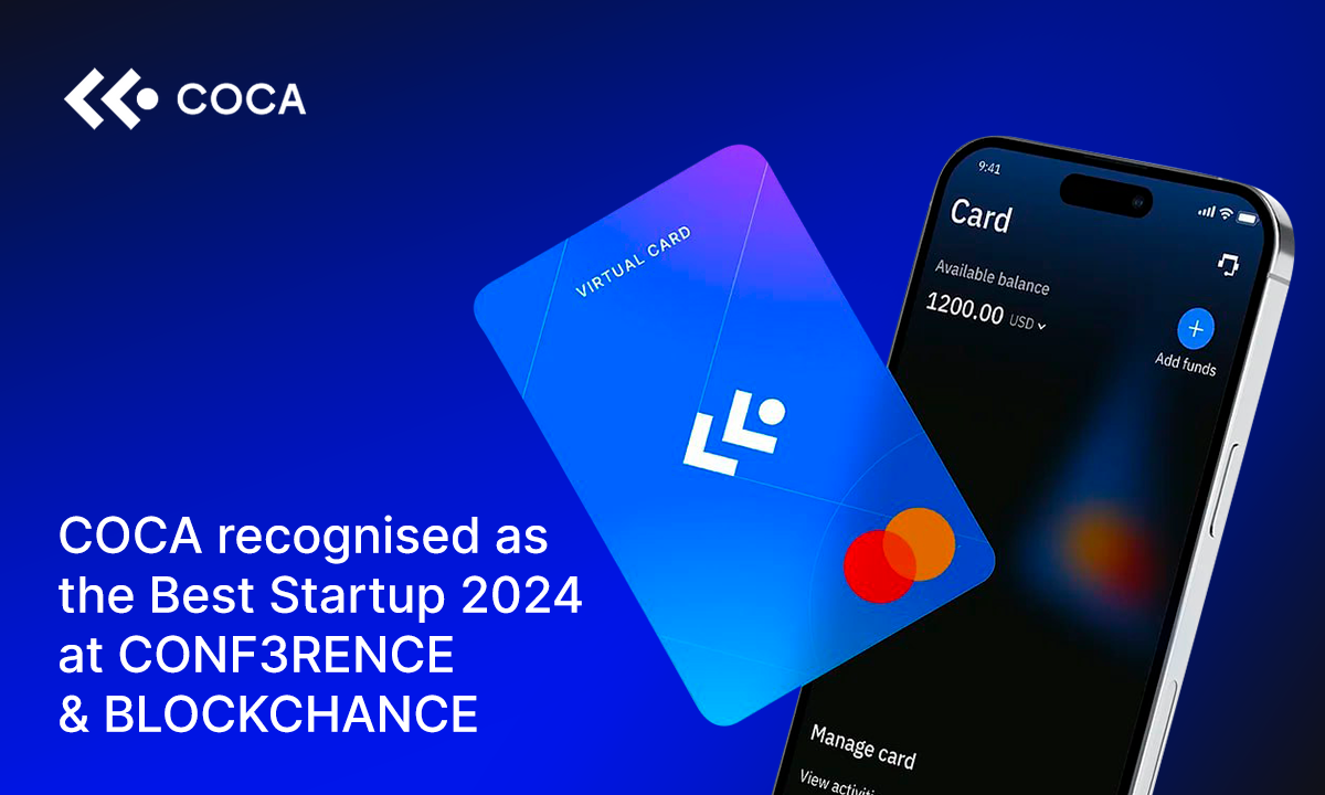 COCA è stata riconosciuta come la “migliore startup del 2024” nella categoria “Next Financial Revolution” al CONF3RENCE