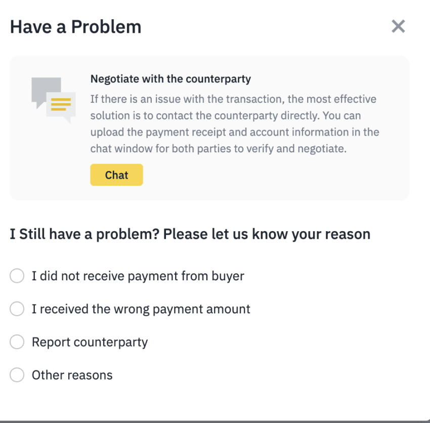 issue resolution window