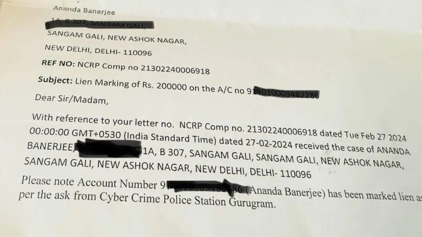 Binance P2P scams and info shared by an Indian Bank