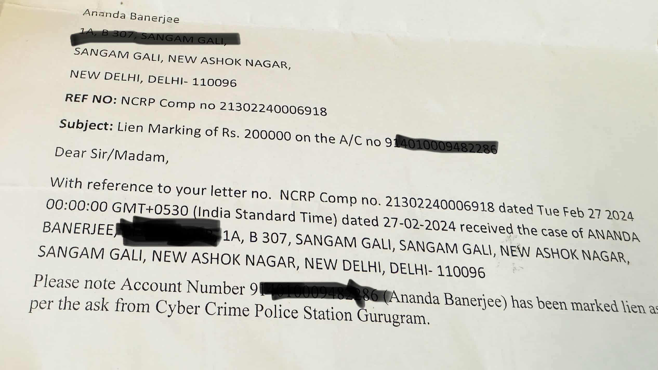 Binance P2P scams and info shared by an Indian Bank