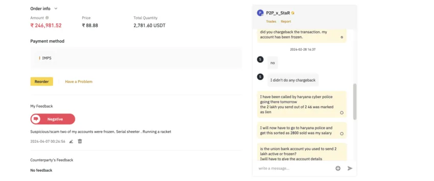 Binance P2P scams and following up with the buyer