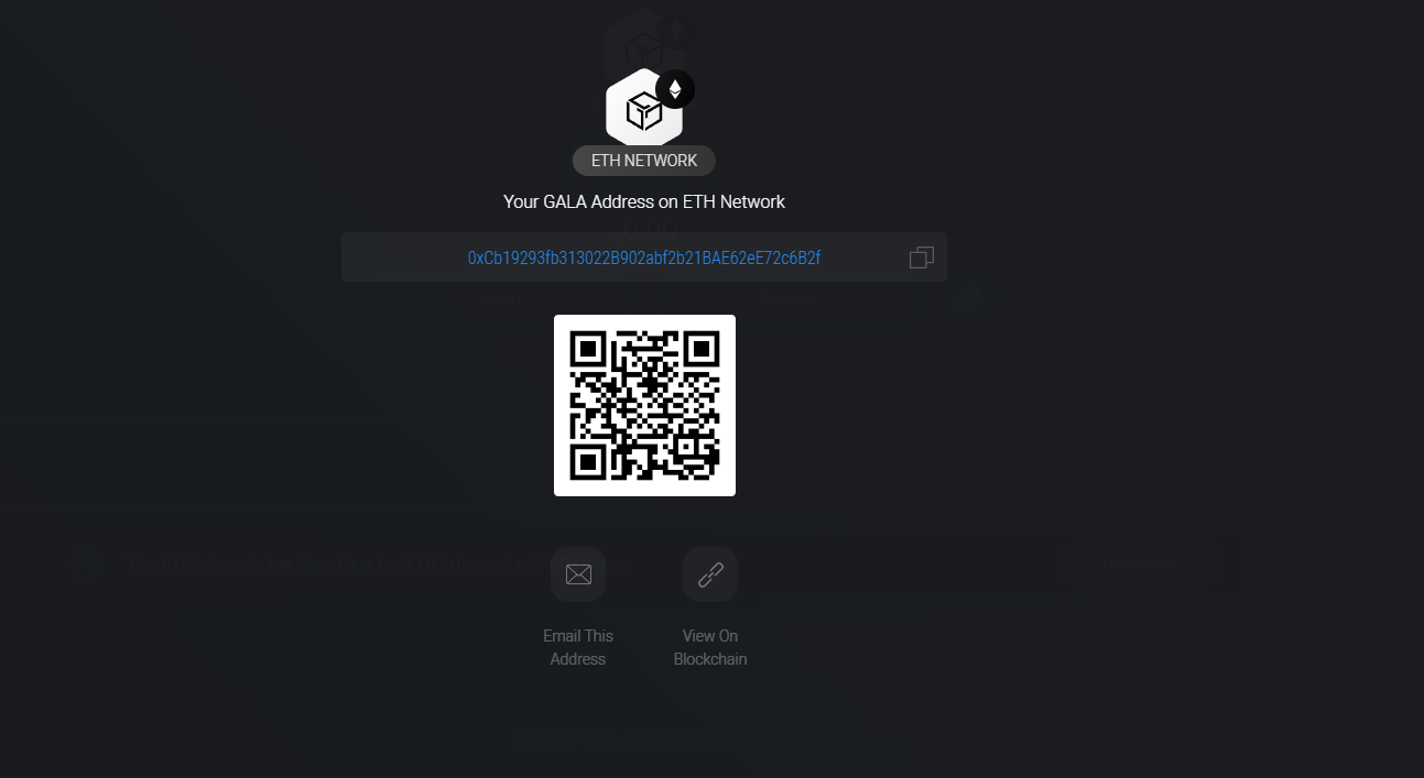 gala wallet qr code