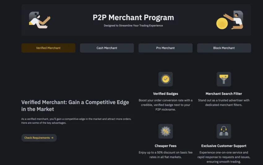 Binance P2P merchant benefits