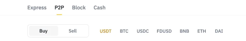 Supported cryptocurrencies: Binance