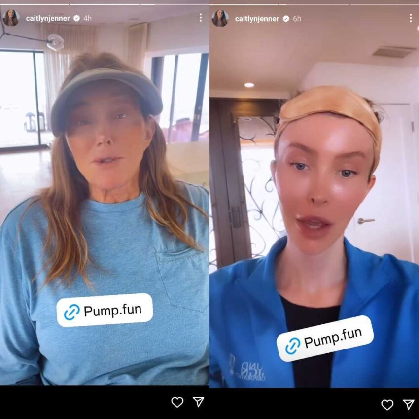 Jenner and Hutchins Promote the JENNER Token on Instagram and X.
