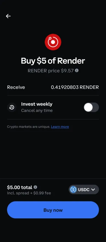 how to buy render token step 5