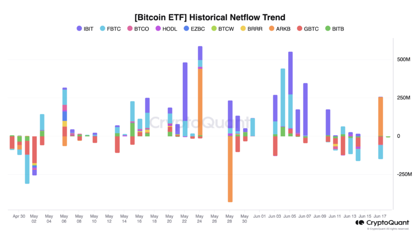 Bitcoin ETFs Netflow Trend