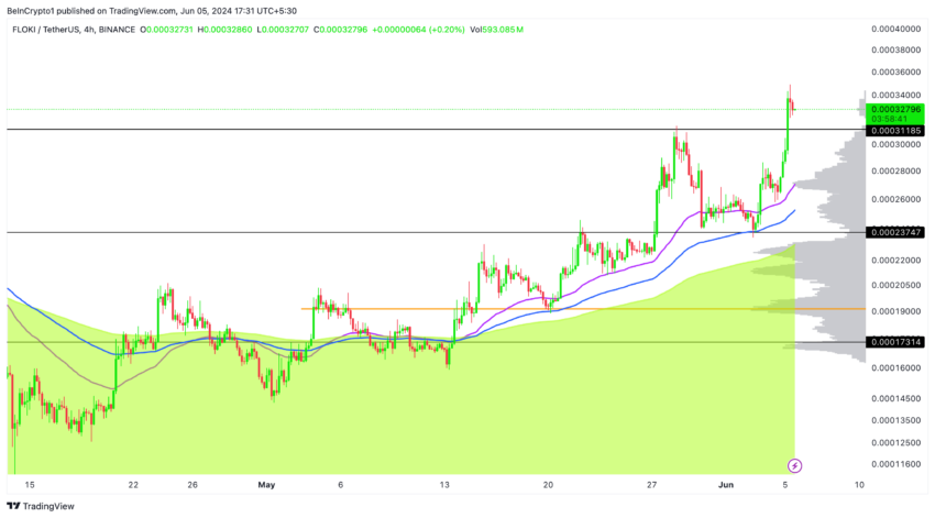 Floki's 4-Hour Price Analysis: TradingView