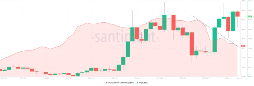 ENS holders decrease