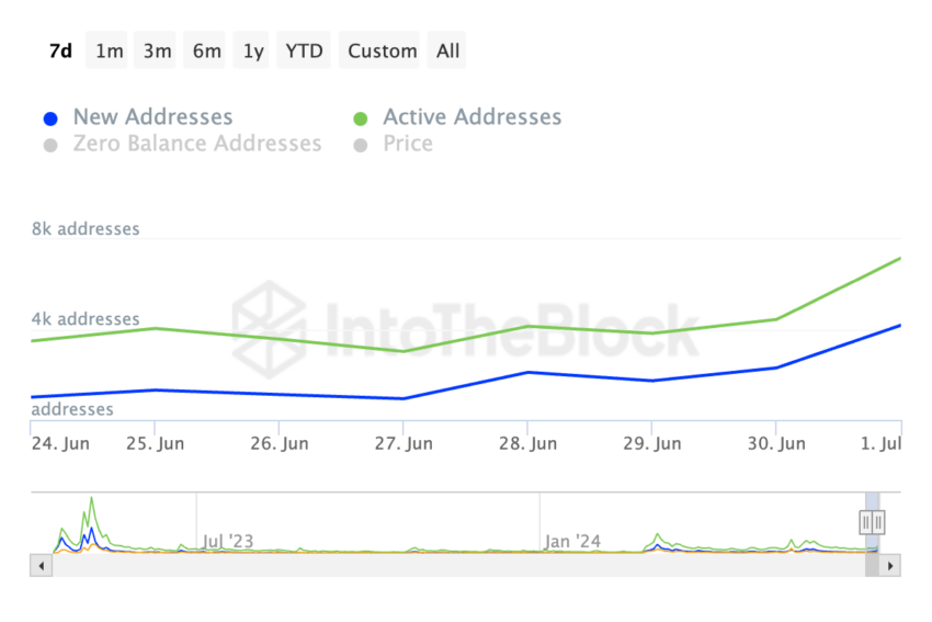 Pepe Daily Active Addresses. Source: IntoTheBlock