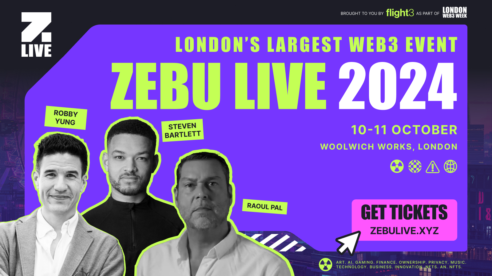 Zebu Live 2024: The UK’s Premier Web3 Conference Returns with Steven Bartlett, Coinbase, Solana, and More