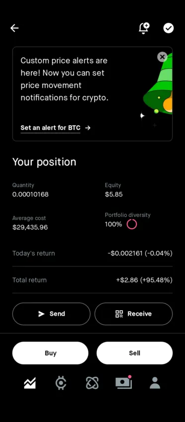 robinhood send