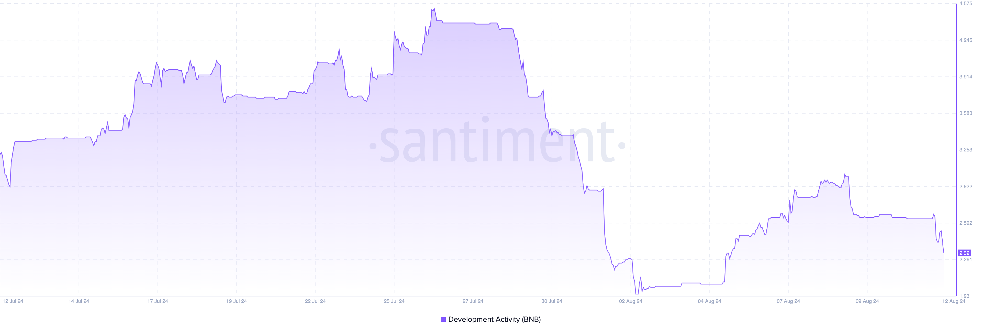 Binance Coin Development Activity. 
