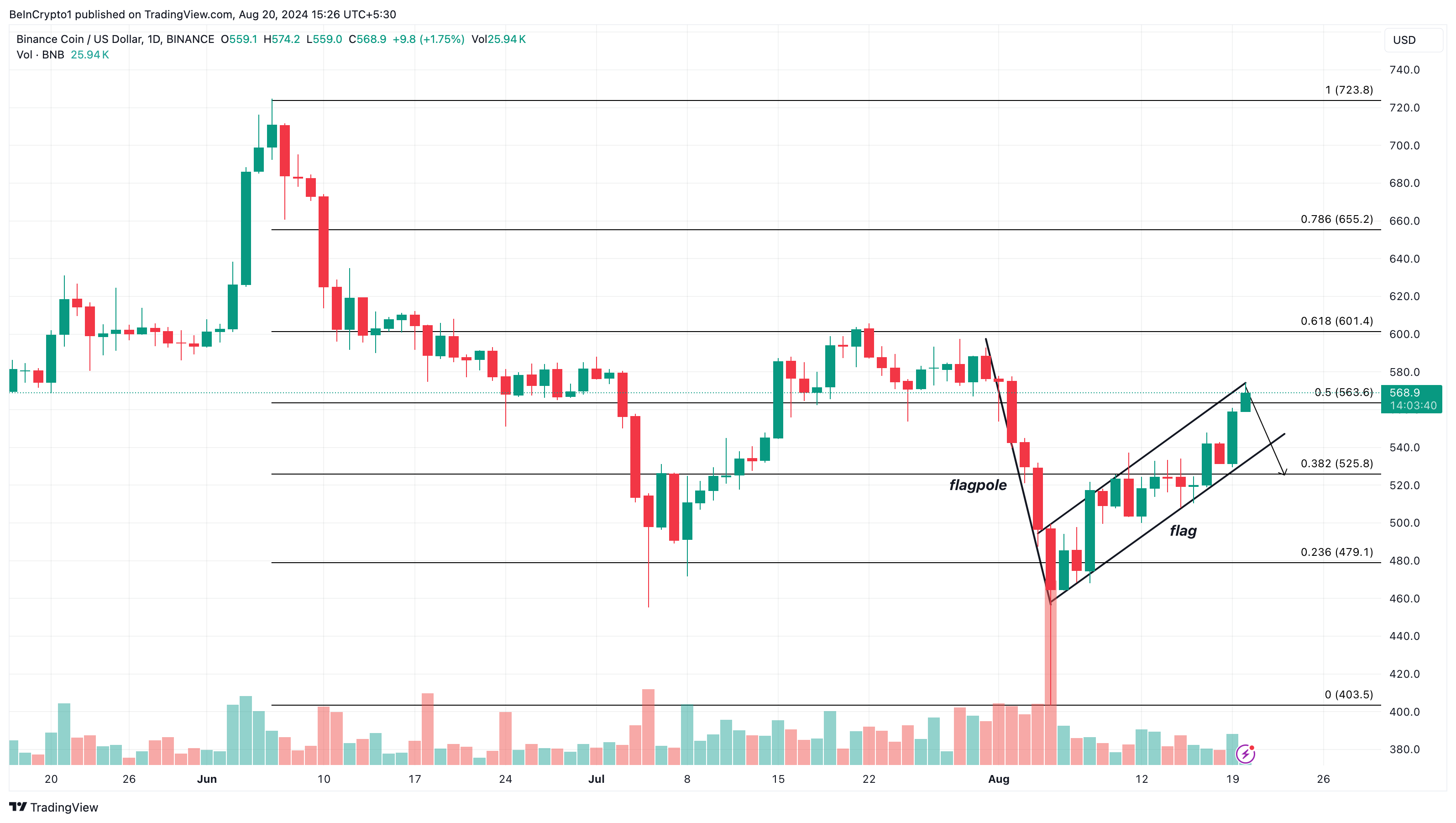 Binance Coin Daily Analysis. 