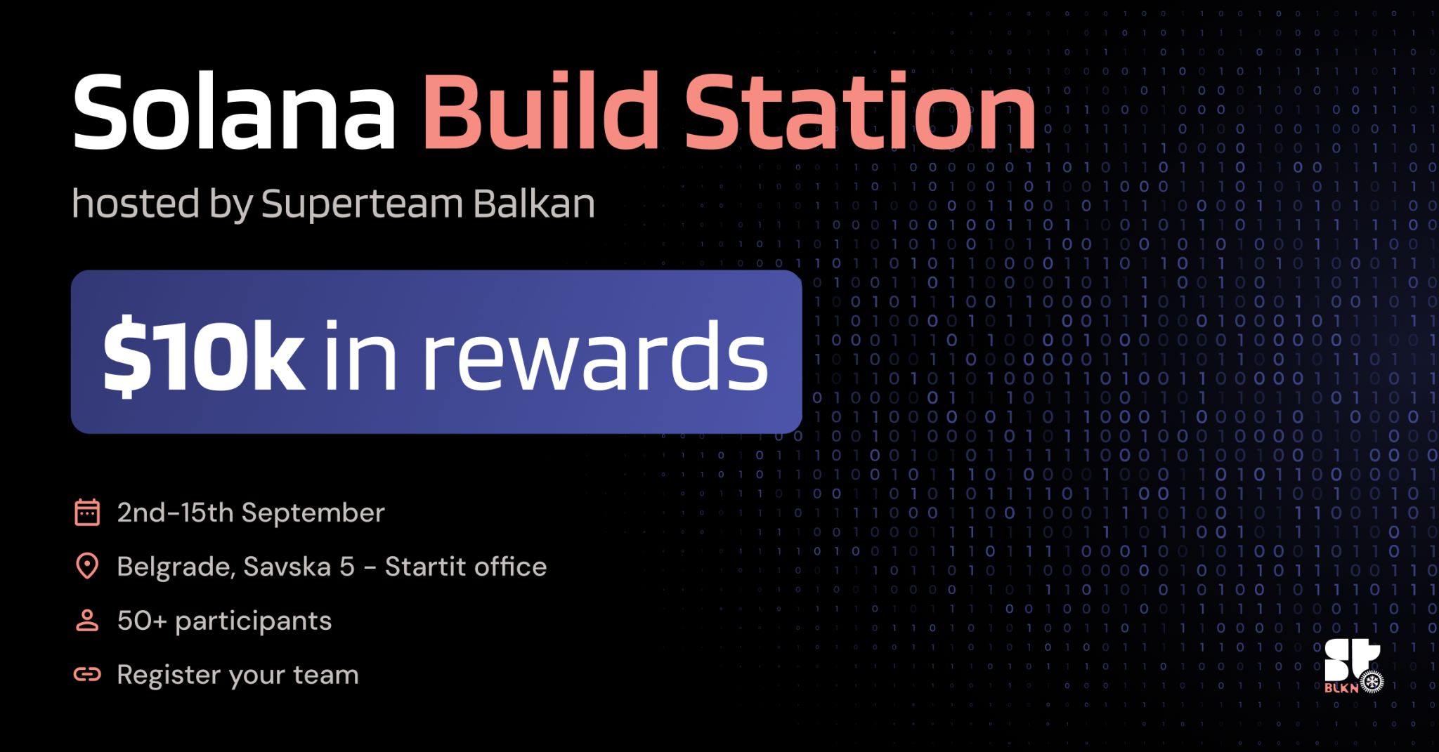 La stazione di costruzione Solana arriva a Belgrado questo settembre: un importante hackathon Web3