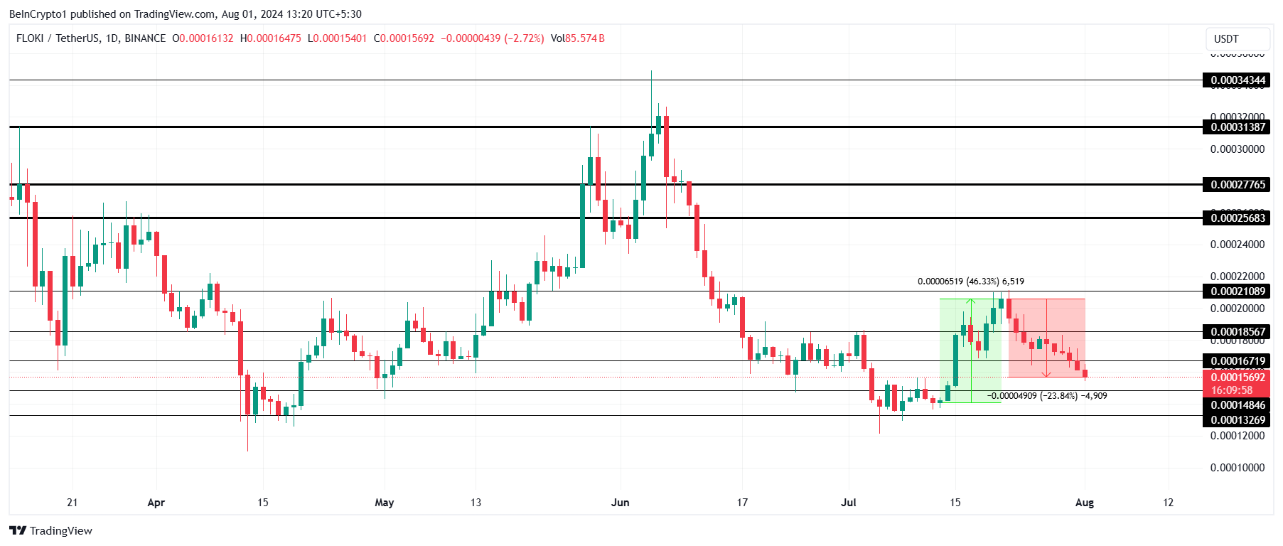 Floki Price Analysis. 