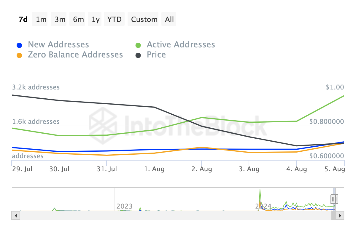 Ondo Active, New, and Zero-Balance Addresses
