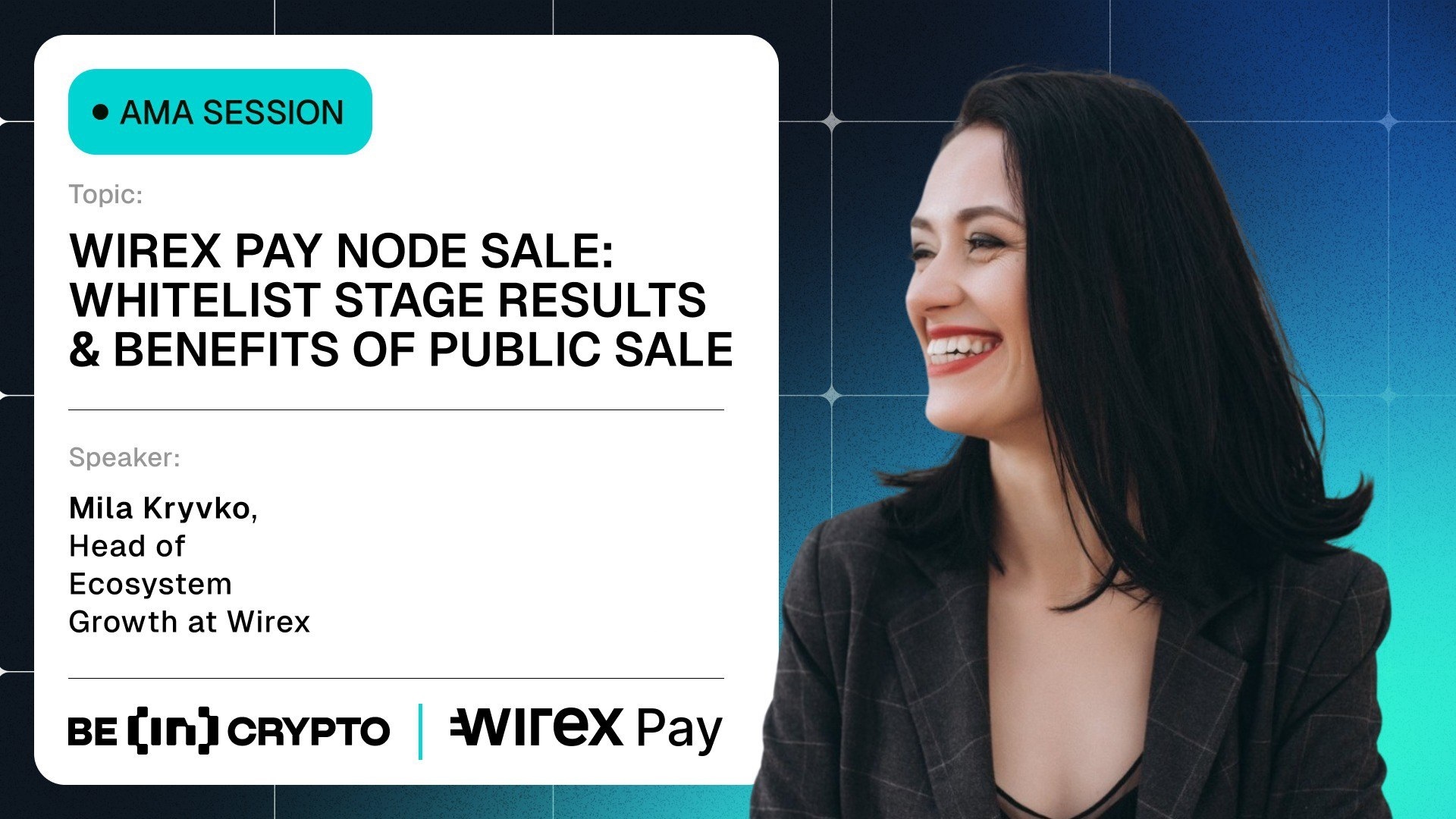 Sessione AMA Wirex Pay X BeInCrypto